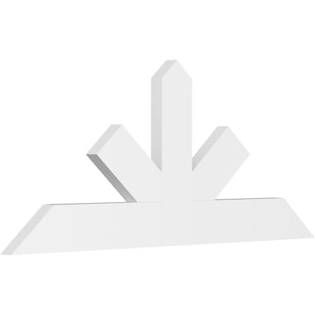 Ekena Millwork Saratoga Architectural Grade PVC Gable Bracket, 60"W x 25"H x 2"D x 6"F, 10/12 Pitch GBP060X25X0206SAR00